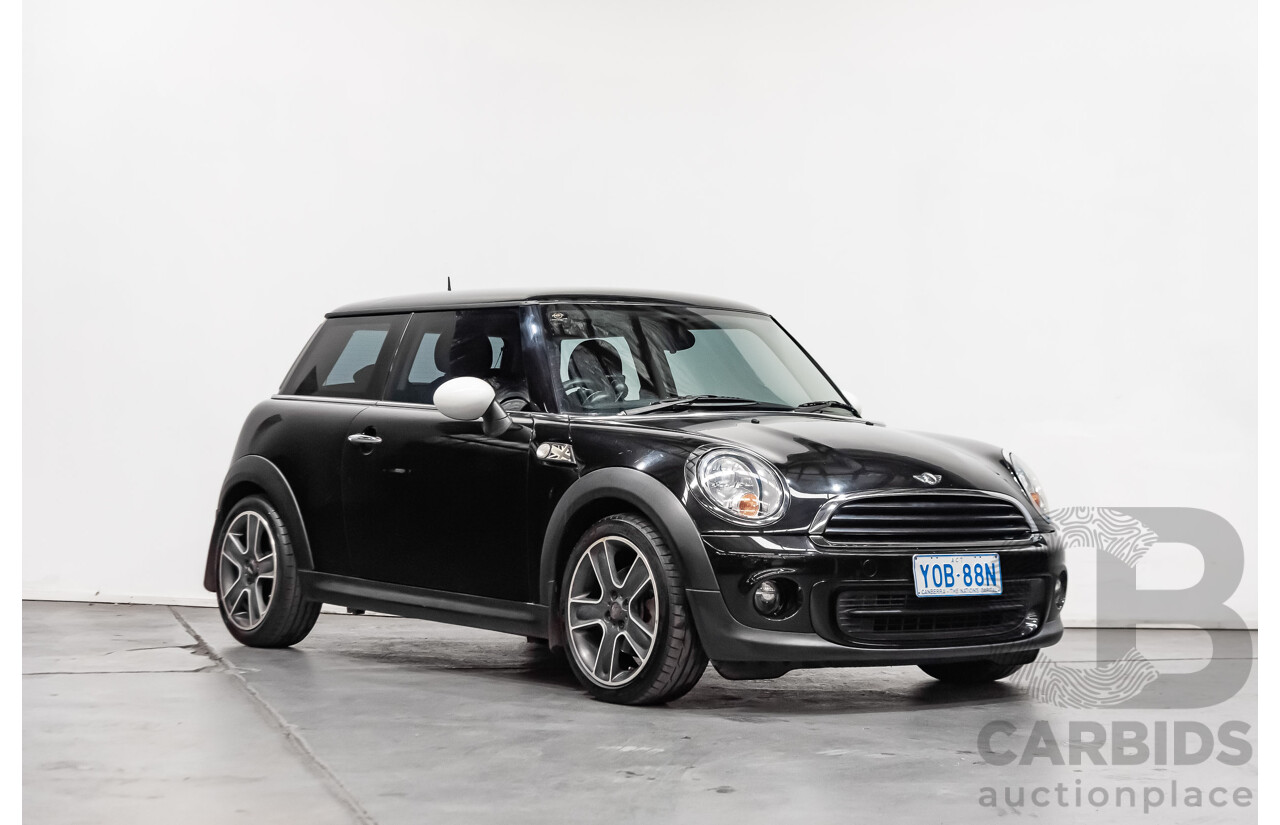 1/2012 Mini Cooper RAY R56 MY12 2d Hatchback Black 1.6L