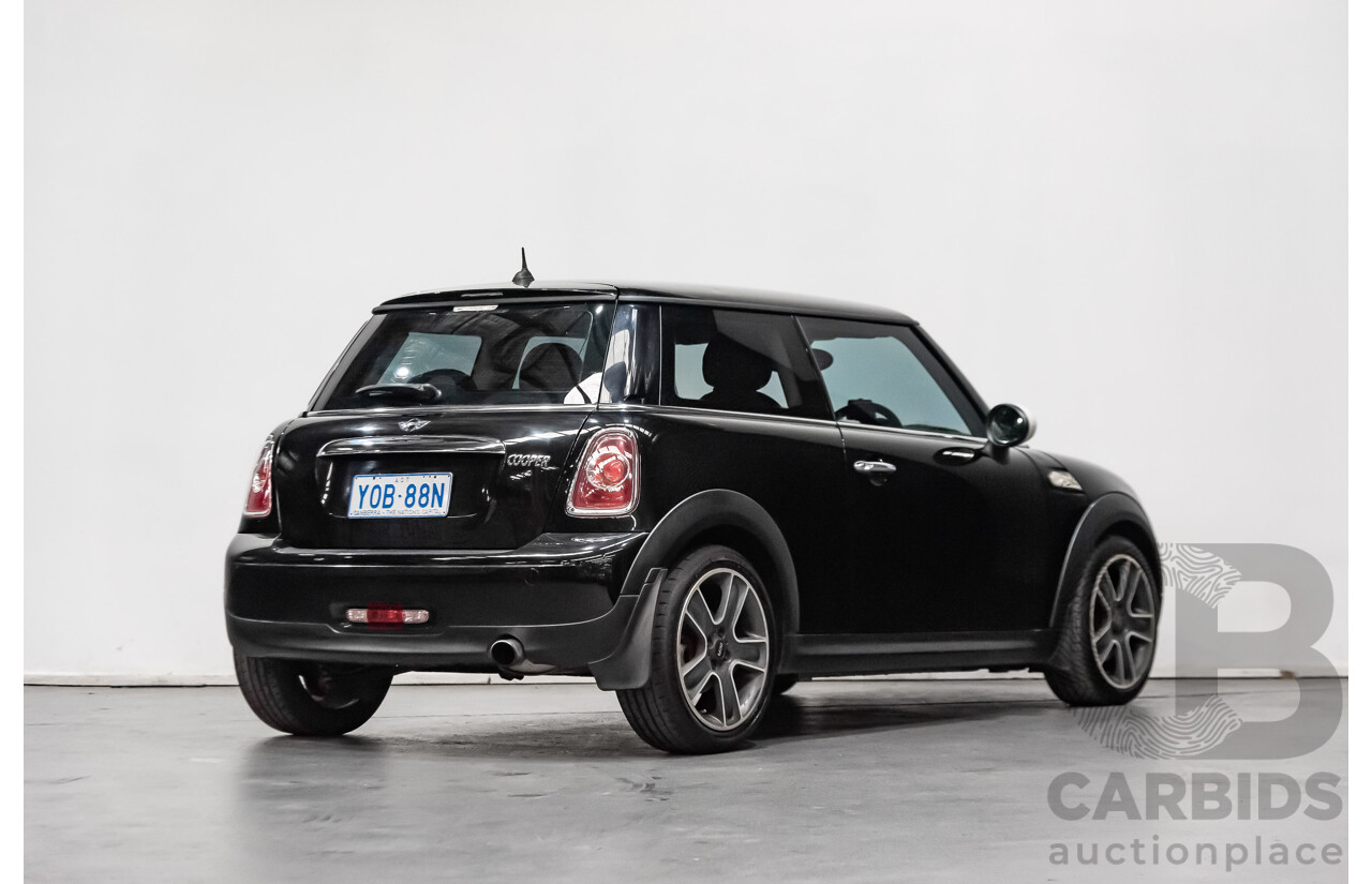 1/2012 Mini Cooper RAY R56 MY12 2d Hatchback Black 1.6L