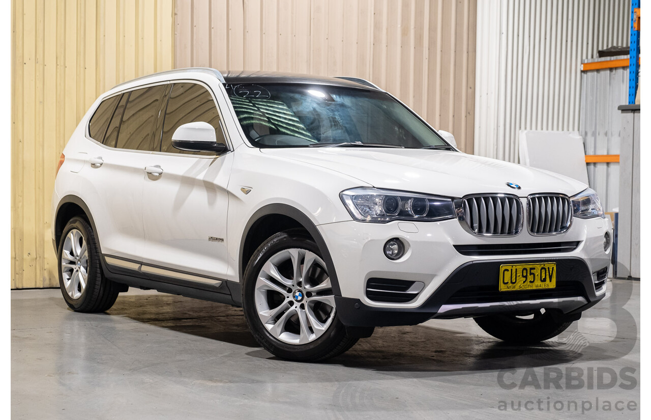 2/2015 Bmw X3 Xdrive 20i (AWD) F25 MY15 4d Wagon White Turbo 2.0L