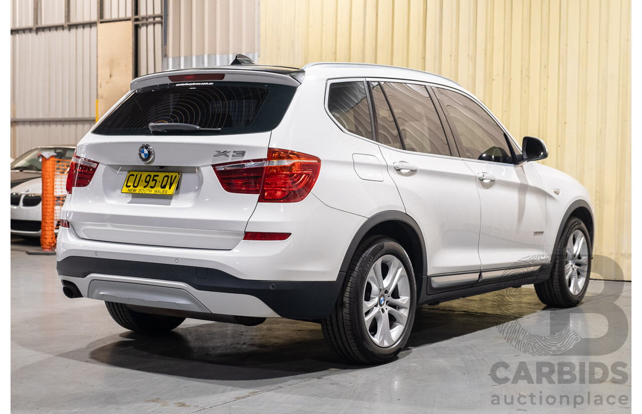 2/2015 Bmw X3 Xdrive 20i (AWD) F25 MY15 4d Wagon White Turbo 2.0L