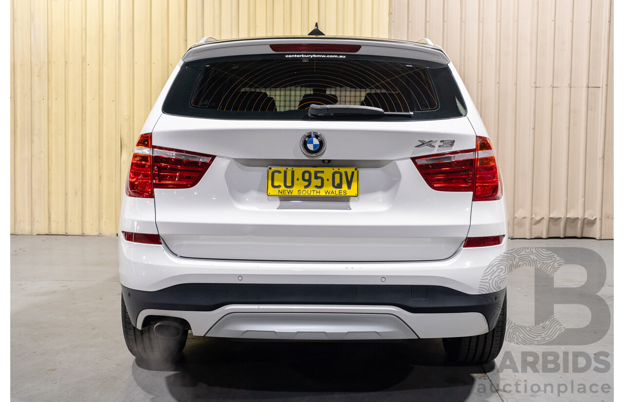 2/2015 Bmw X3 Xdrive 20i (AWD) F25 MY15 4d Wagon White Turbo 2.0L