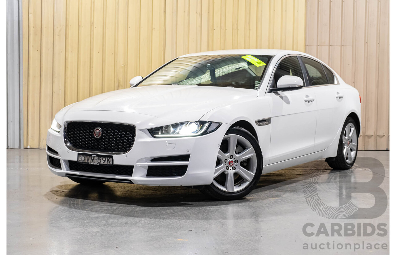 3/2018 Jaguar XE 20t Prestige X760 4d Sedan Fuji White Turbo 2.0L
