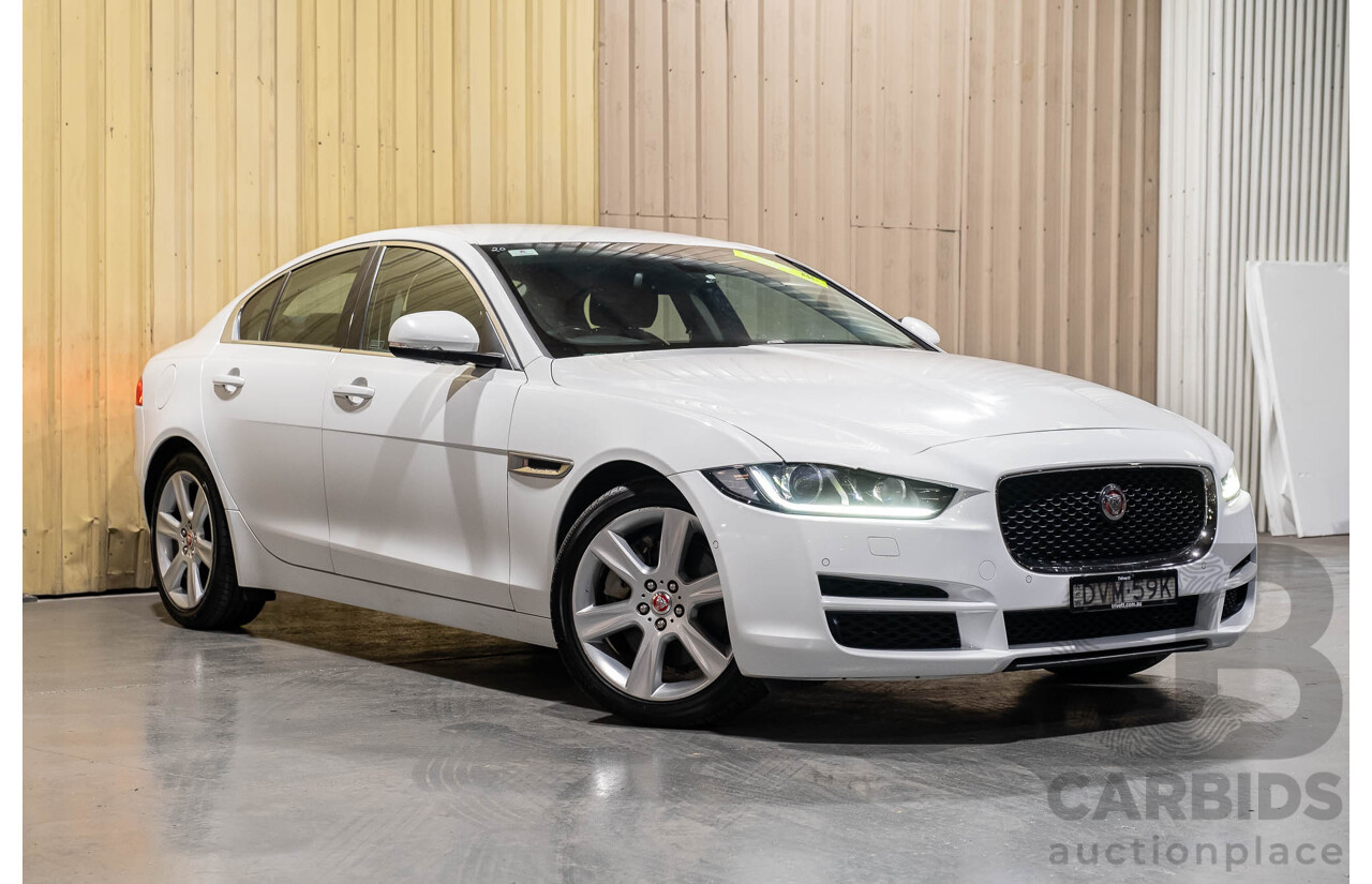 3/2018 Jaguar XE 20t Prestige X760 4d Sedan Fuji White Turbo 2.0L
