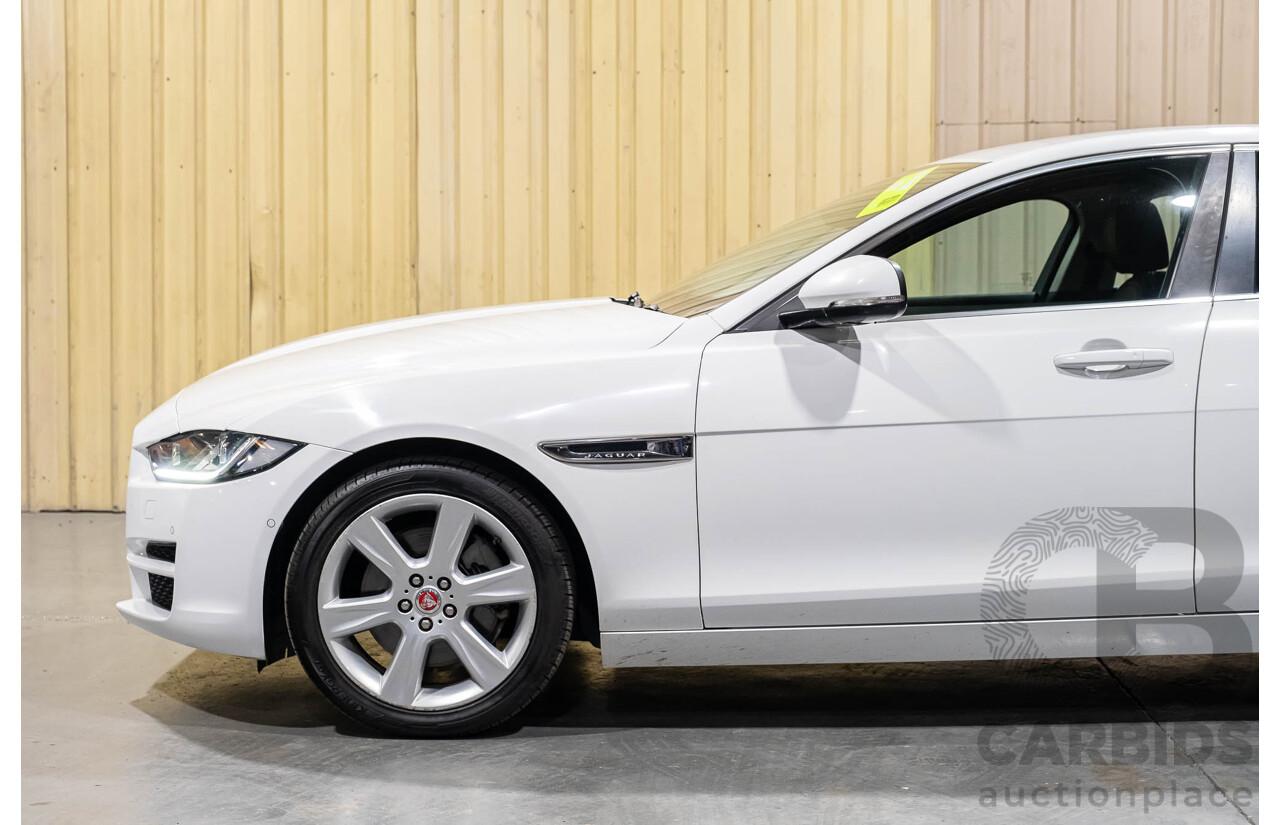 3/2018 Jaguar XE 20t Prestige X760 4d Sedan Fuji White Turbo 2.0L