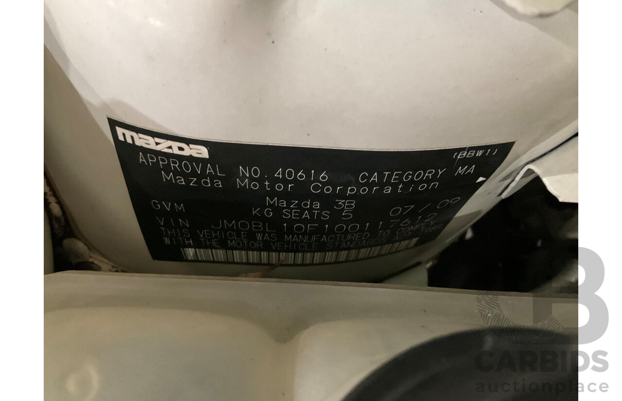 7/2009 Mazda 3 MAXX Sport BL 5d Hatchback White 2.0L