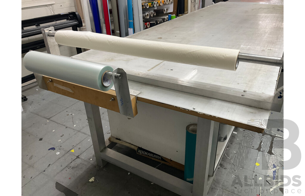 Cutting Table with Vinyl Roll Holders