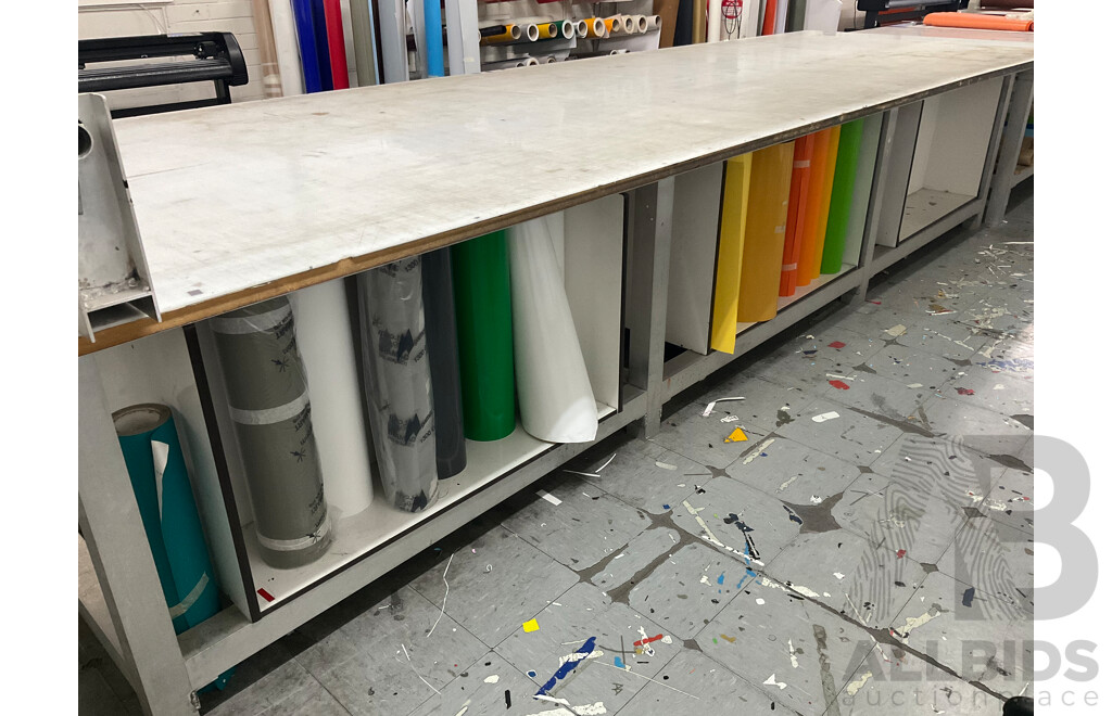 Cutting Table with Vinyl Roll Holders