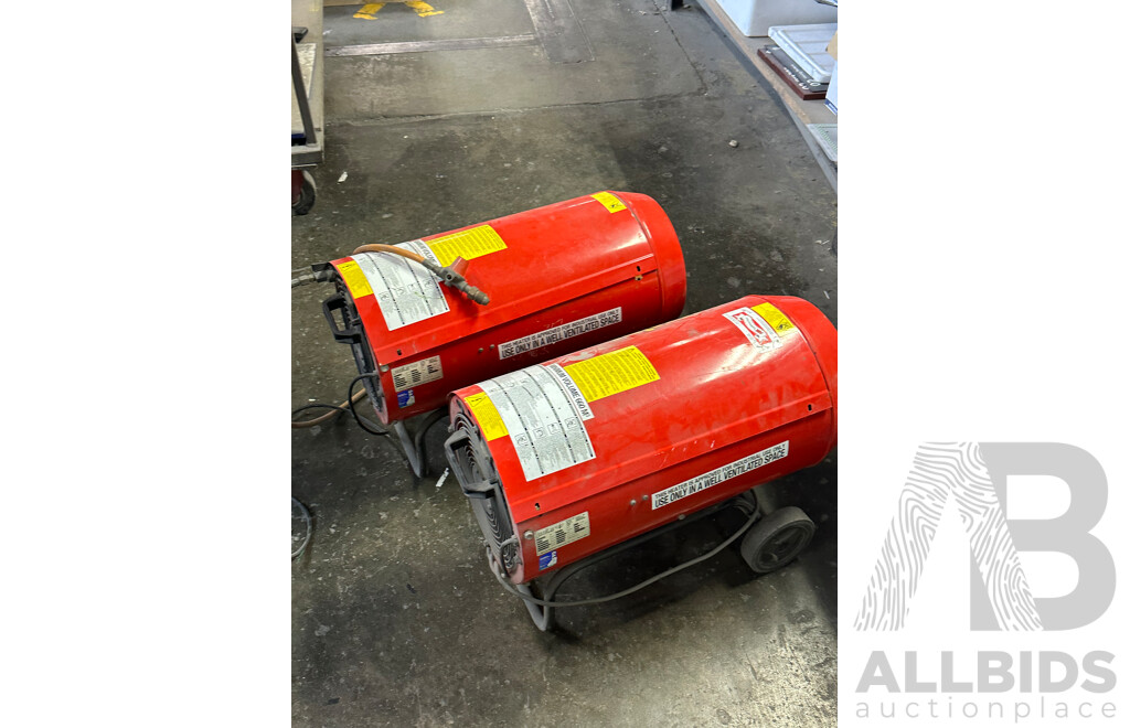 Jetfire J33 Direct Gas-Fired Air Heater - Lot of 2