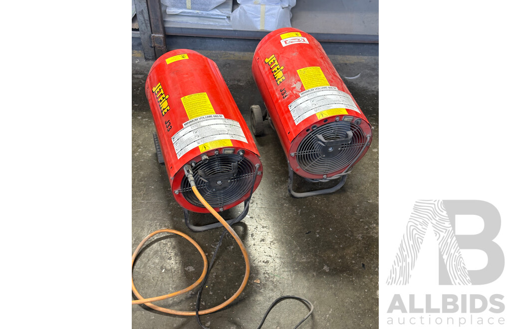 Jetfire J33 Direct Gas-Fired Air Heater - Lot of 2