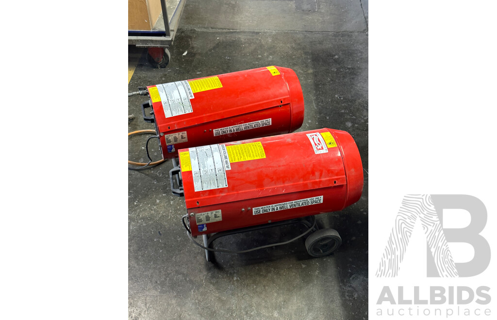 Jetfire J33 Direct Gas-Fired Air Heater - Lot of 2