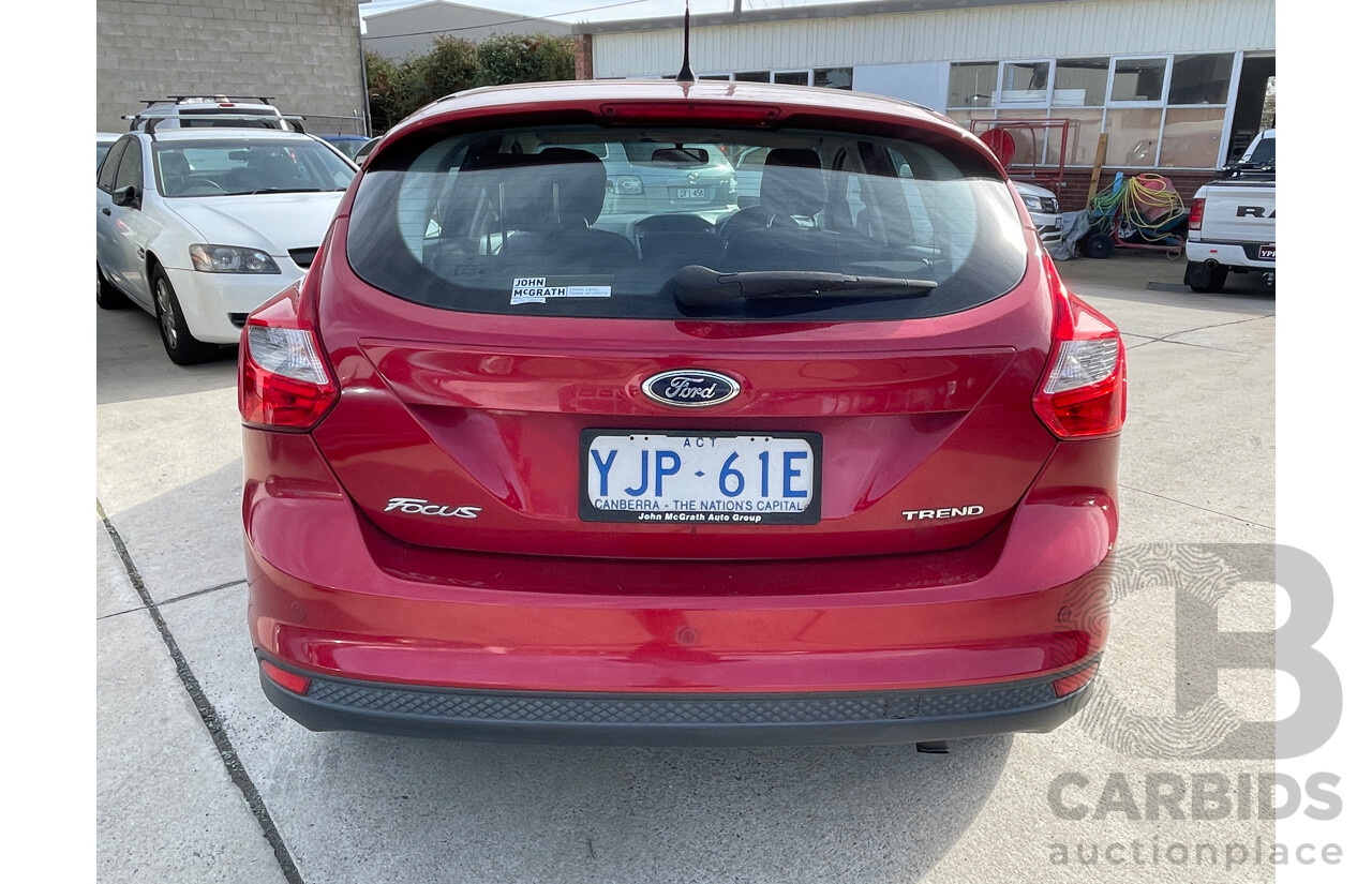 3/2013 Ford Focus Trend LW MK2 5d Hatchback Red 2.0L