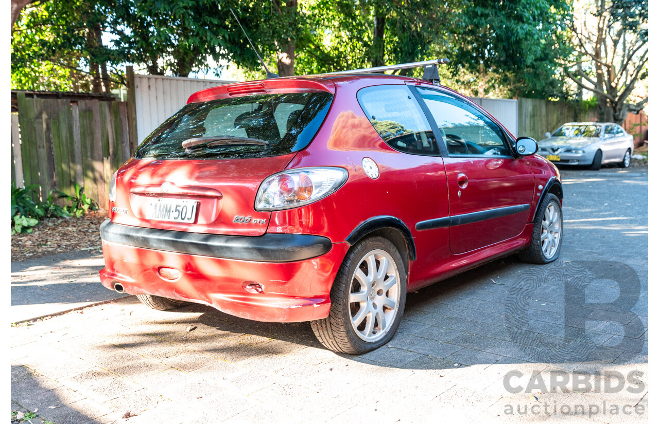 5/2002 Peugeot 206 GTi 3d Hatchback Red 2.0L - Racing setup