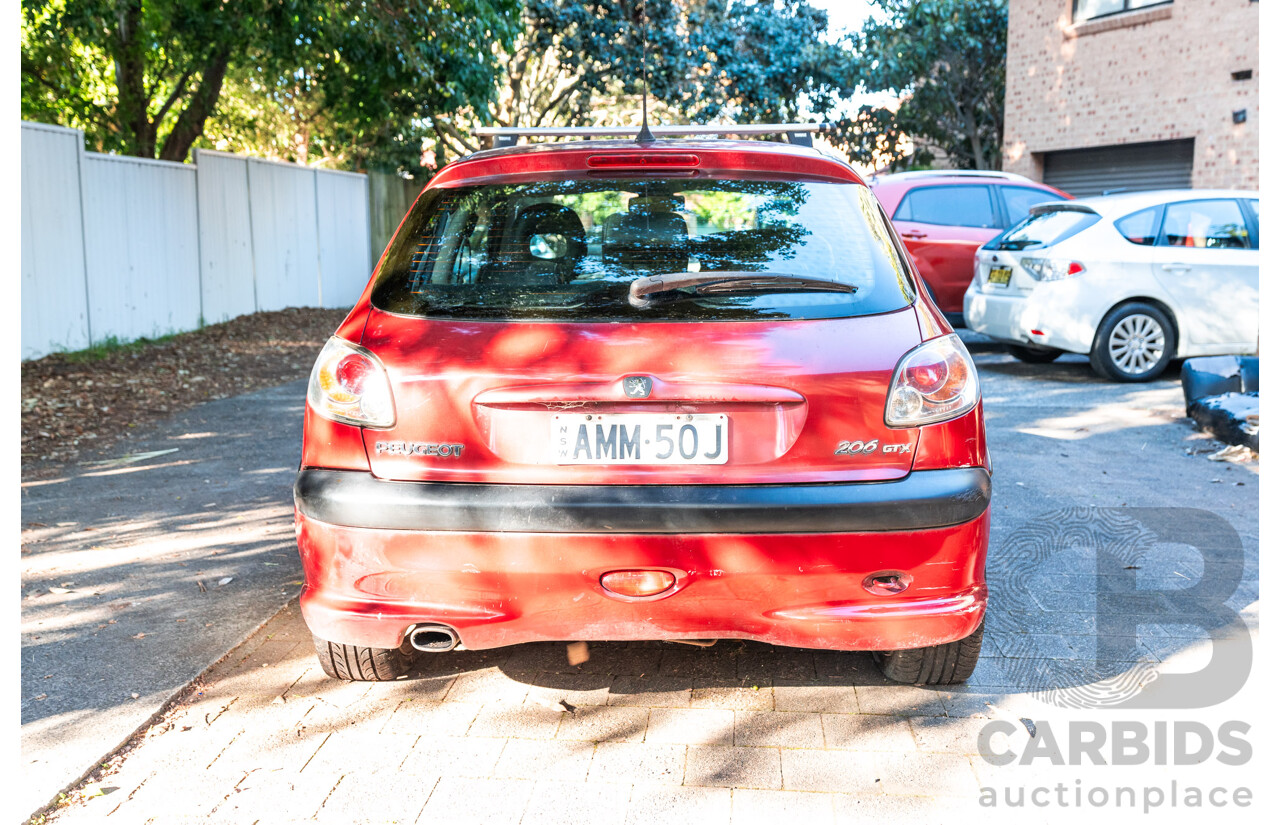 5/2002 Peugeot 206 GTi 3d Hatchback Red 2.0L - Racing setup