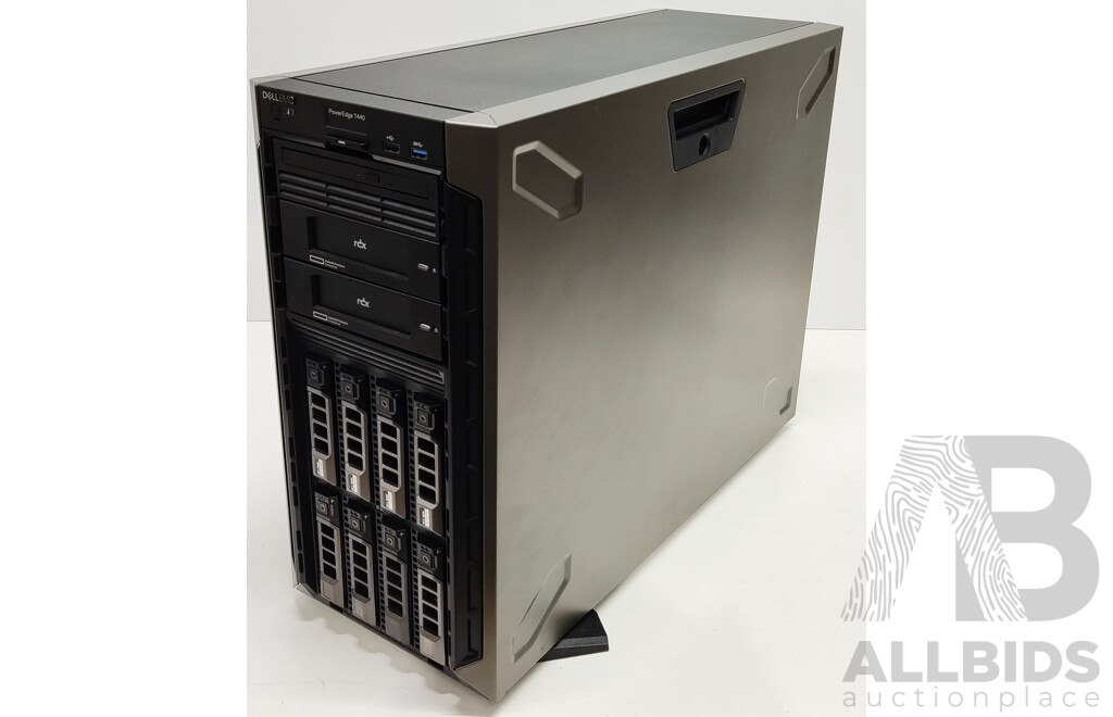 Dell PowerEdge T440 Dual Intel Xeon GOLD (6140) 2.30GHz-3.7GHz 18-Core CPU Tower Server W/ 256GB 2666MHz ECC DDR4