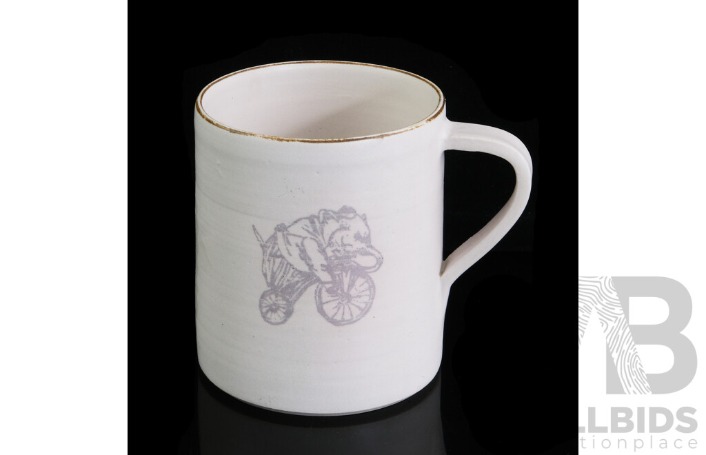Pottery Mug with David Bromley Illustration to Front