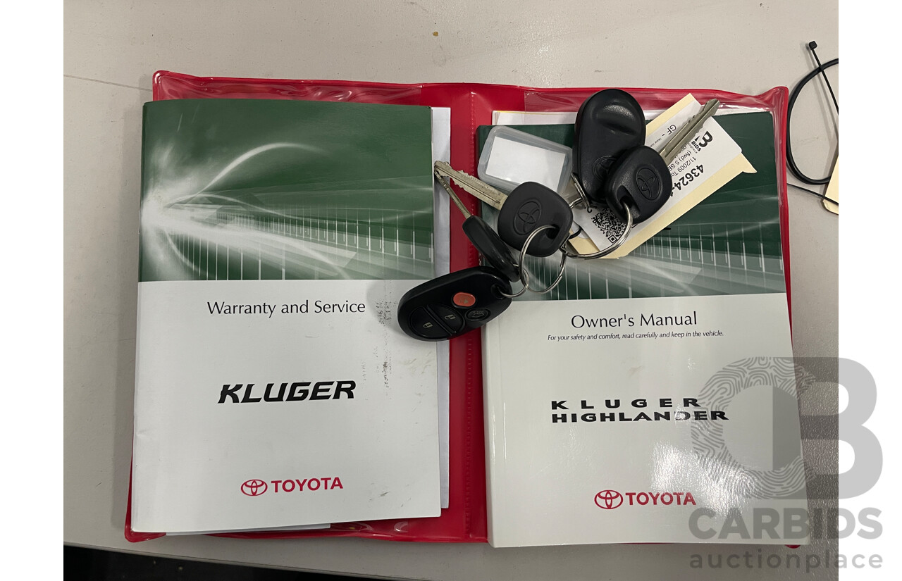 11/2009 Toyota Kluger KX-R (fwd) 5 SEAT GSU40R 4d Wagon White 3.5L
