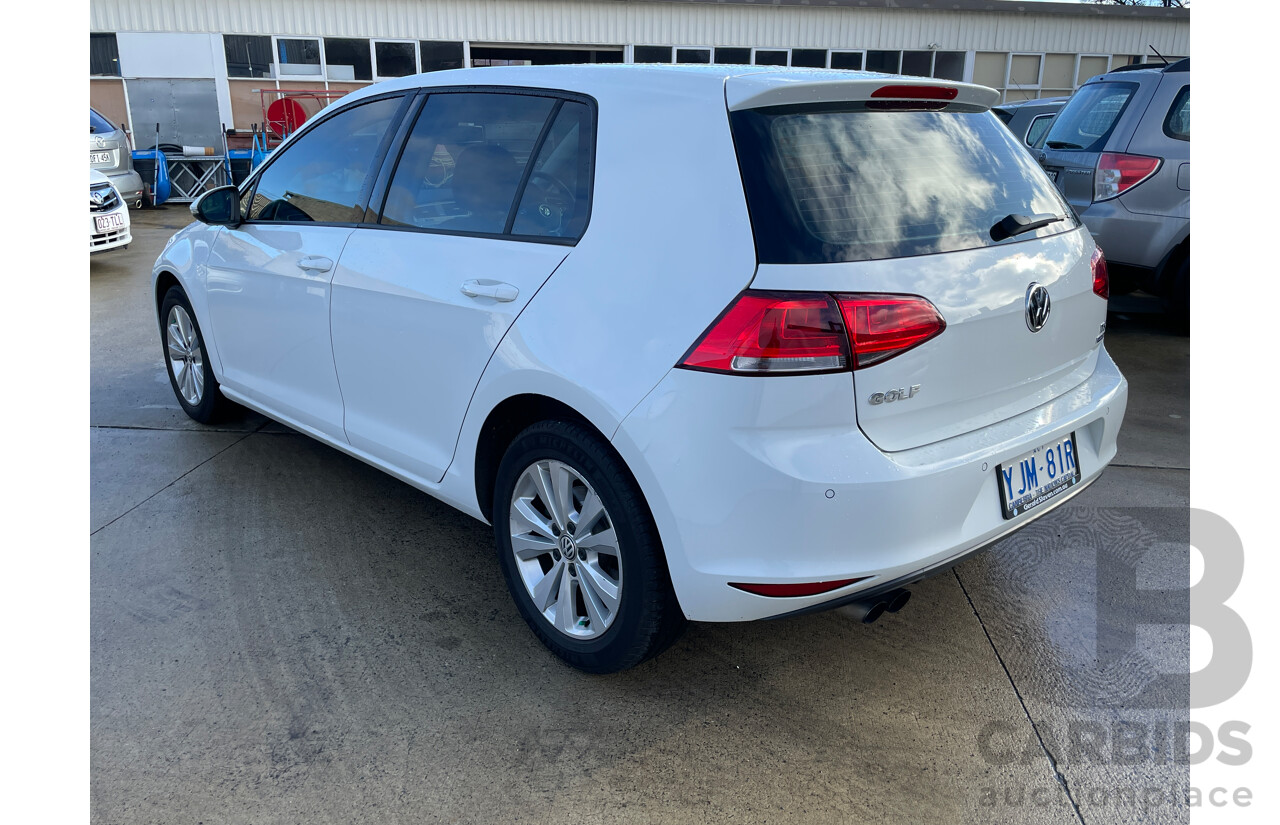 5/2013 Volkswagen Golf 90 TSI Comfortline AU 5d Hatchback White 1.4L