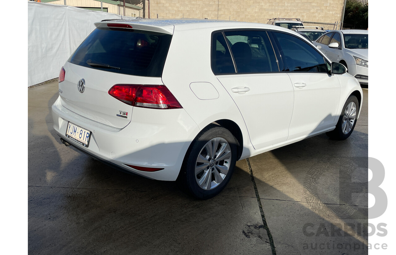 5/2013 Volkswagen Golf 90 TSI Comfortline AU 5d Hatchback White 1.4L