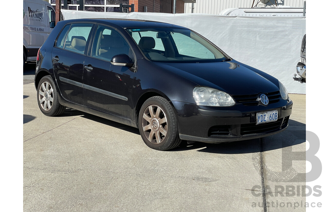 7/2005 Volkswagen Golf 2.0 TDI Comfortline 1K 5d Hatchback Black 2.0L