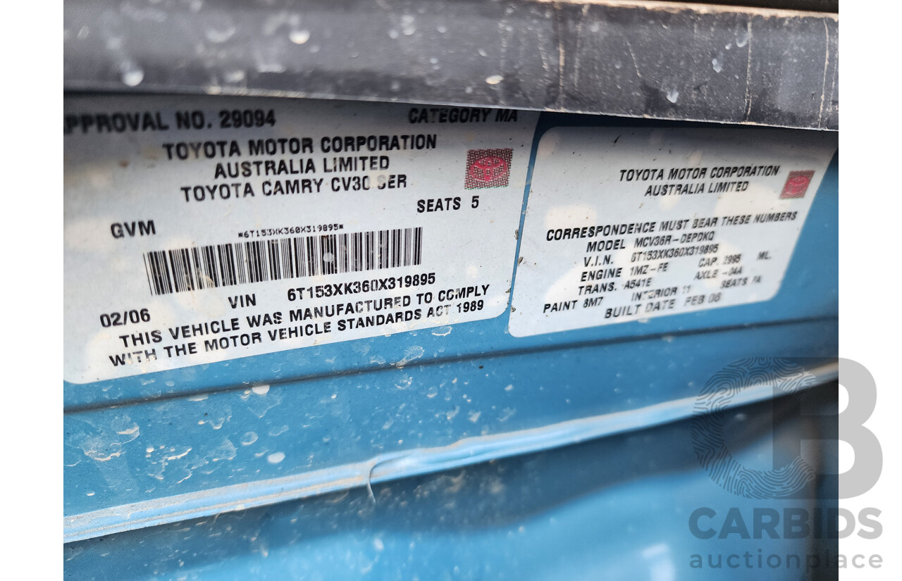 2/2006 Toyota Camry Altise Limited MCV36R 06 UPGRADE 4d Sedan Blue V6 3.0L