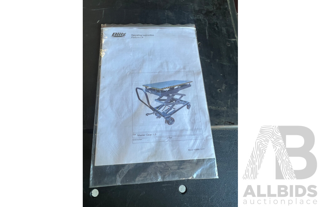 Blitz Master Gear 1 Platform Lift