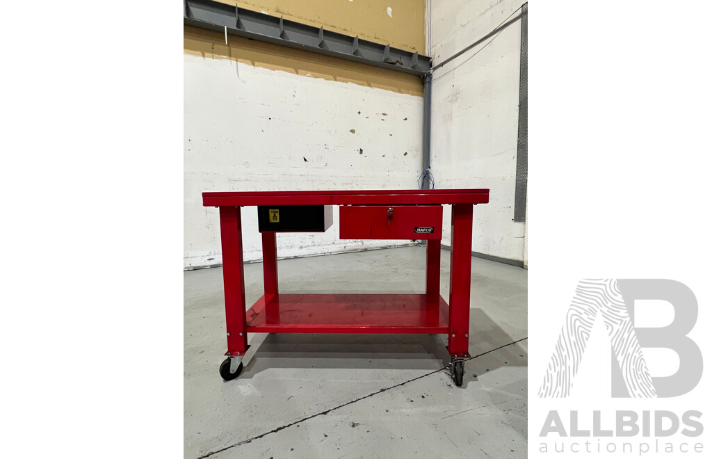 Hafco Metal Rolling Work Bench with Drip Tray