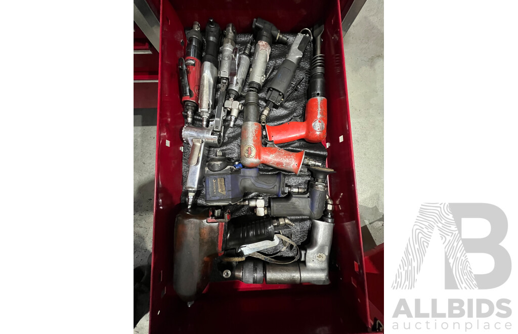 Assorted Air Tools with Half Inch Snap-On Rattle Gun