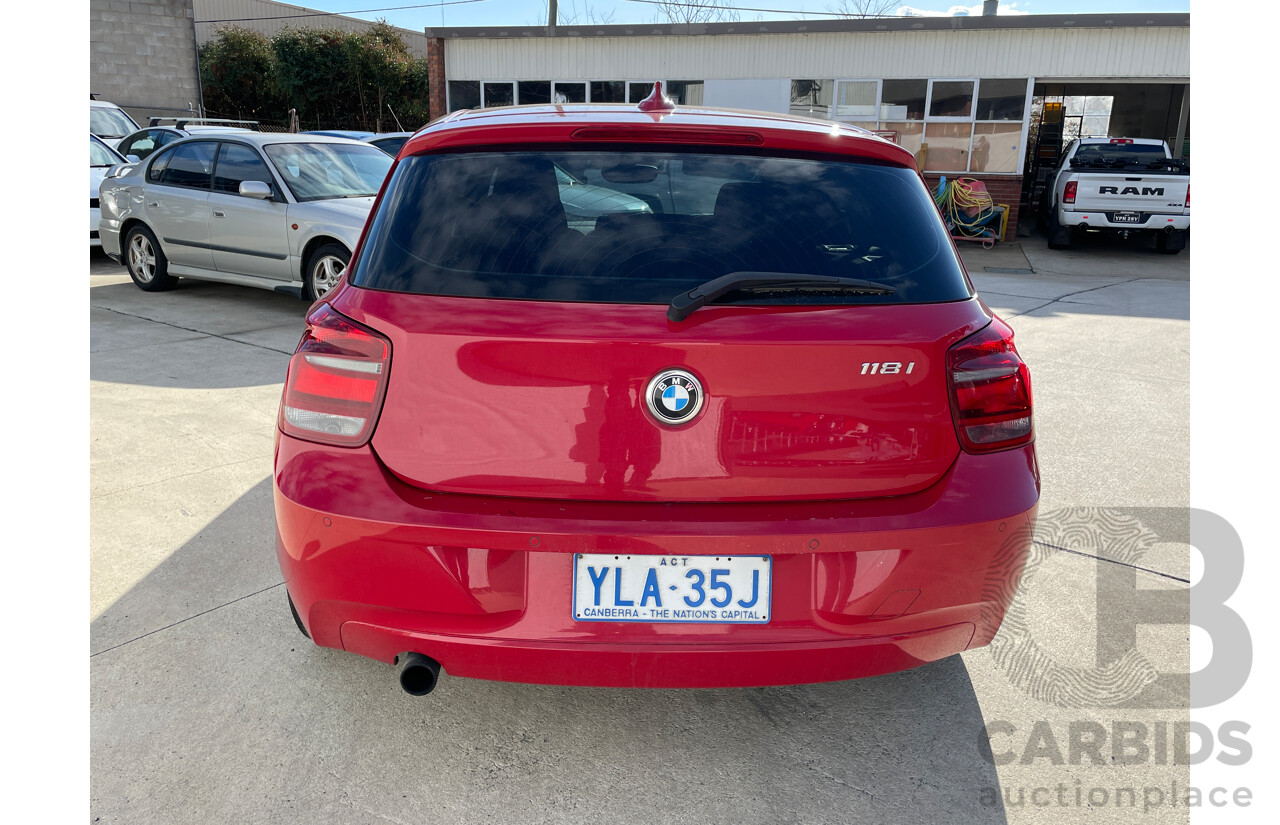 3/2012 BMW 118i F20 5d Hatchback Red 1.6L