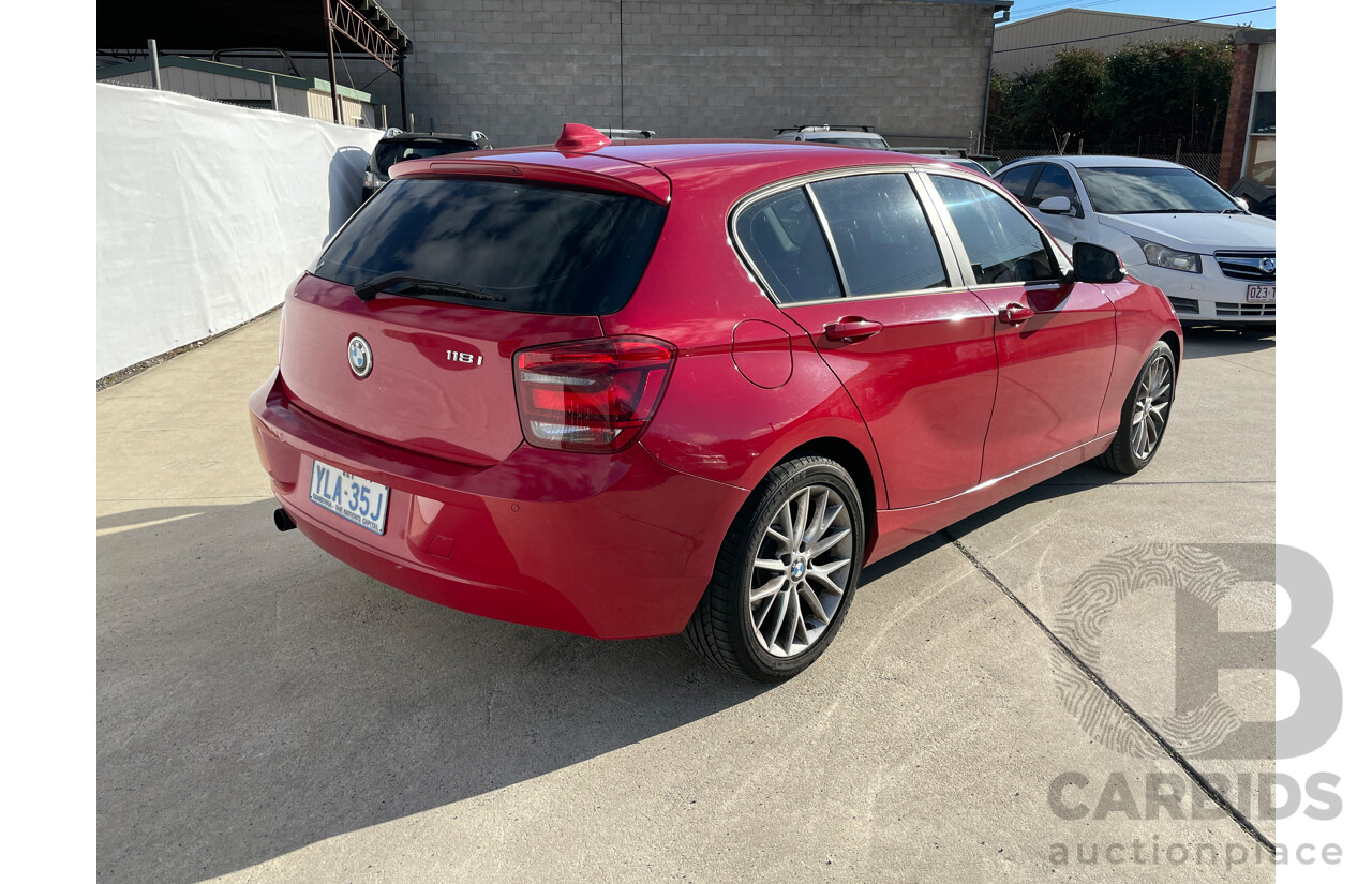 3/2012 BMW 118i F20 5d Hatchback Red 1.6L
