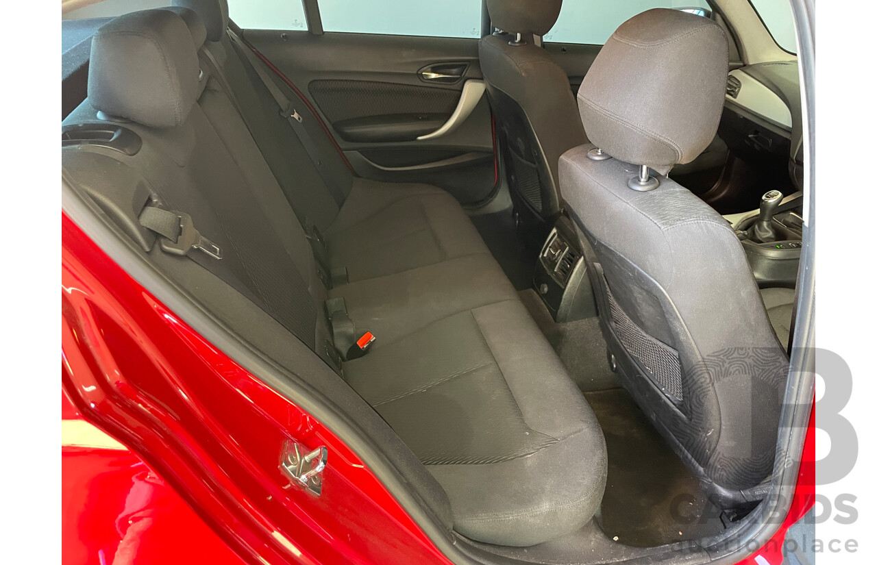 3/2012 BMW 118i F20 5d Hatchback Red 1.6L