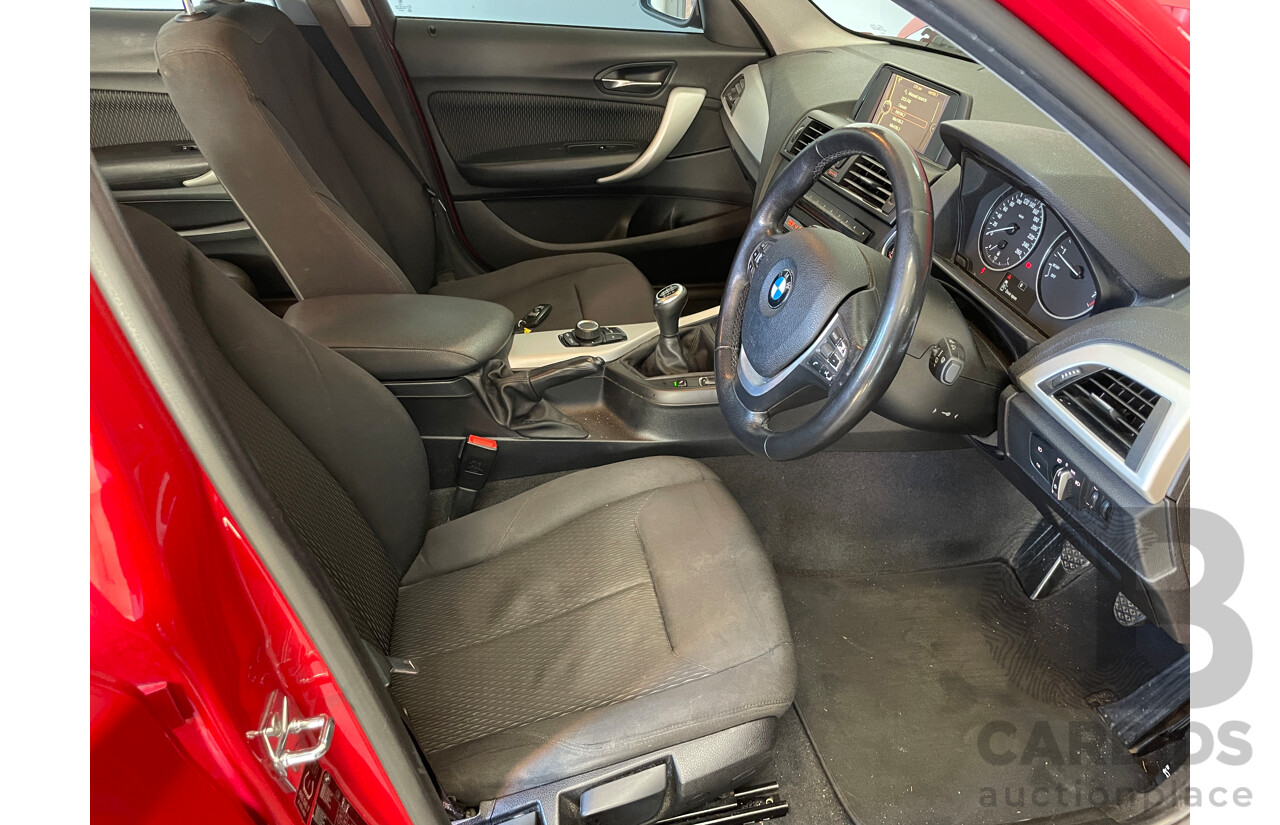 3/2012 BMW 118i F20 5d Hatchback Red 1.6L