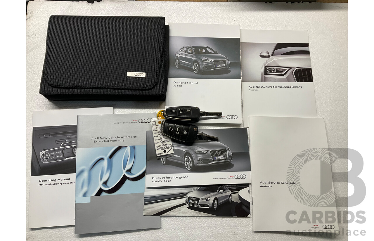 5/2014 Audi Q3 2.0 TFSI Quattro (125kw) 8U MY14 4d Wagon Metallic Dark Blue Turbo 2.0L