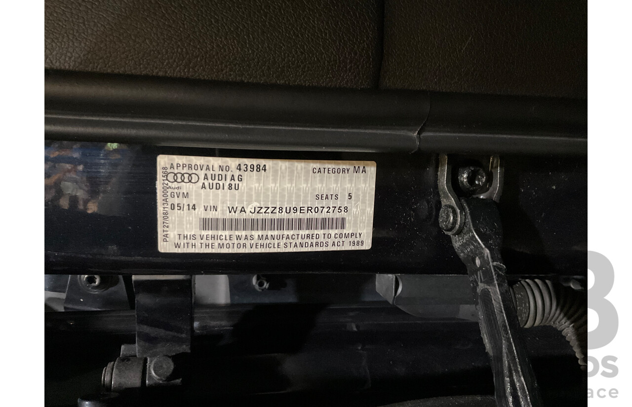 5/2014 Audi Q3 2.0 TFSI Quattro (125kw) 8U MY14 4d Wagon Metallic Dark Blue Turbo 2.0L