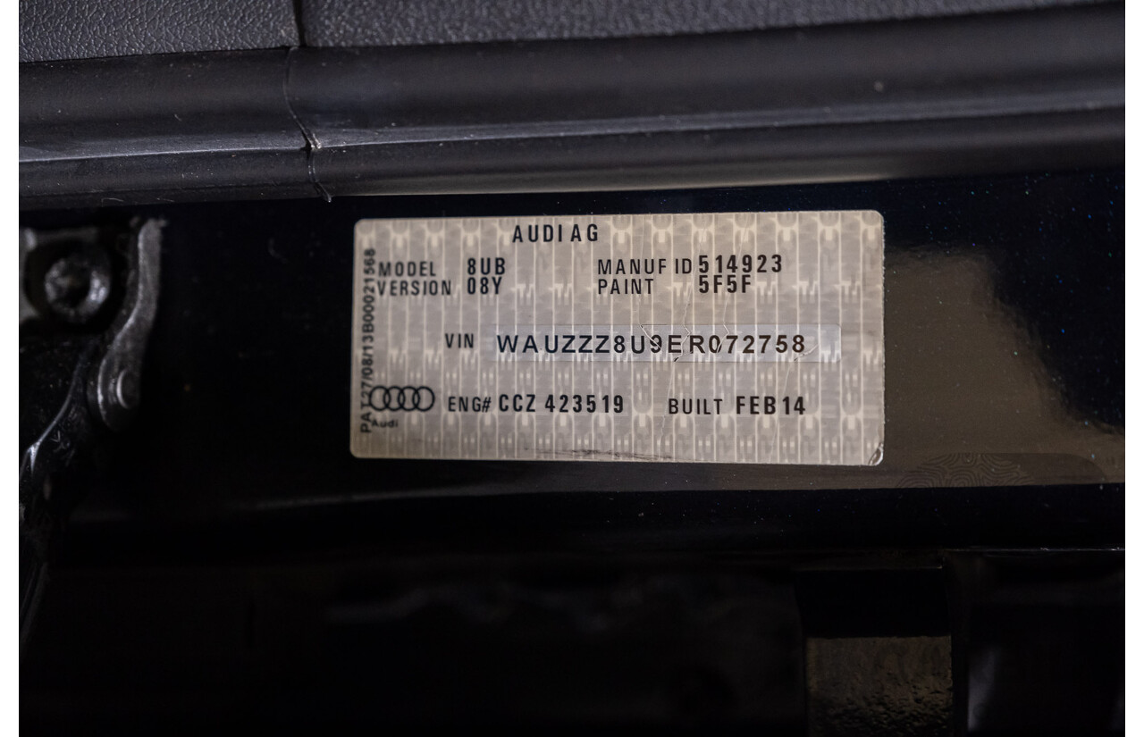 5/2014 Audi Q3 2.0 TFSI Quattro (125kw) 8U MY14 4d Wagon Metallic Dark Blue Turbo 2.0L