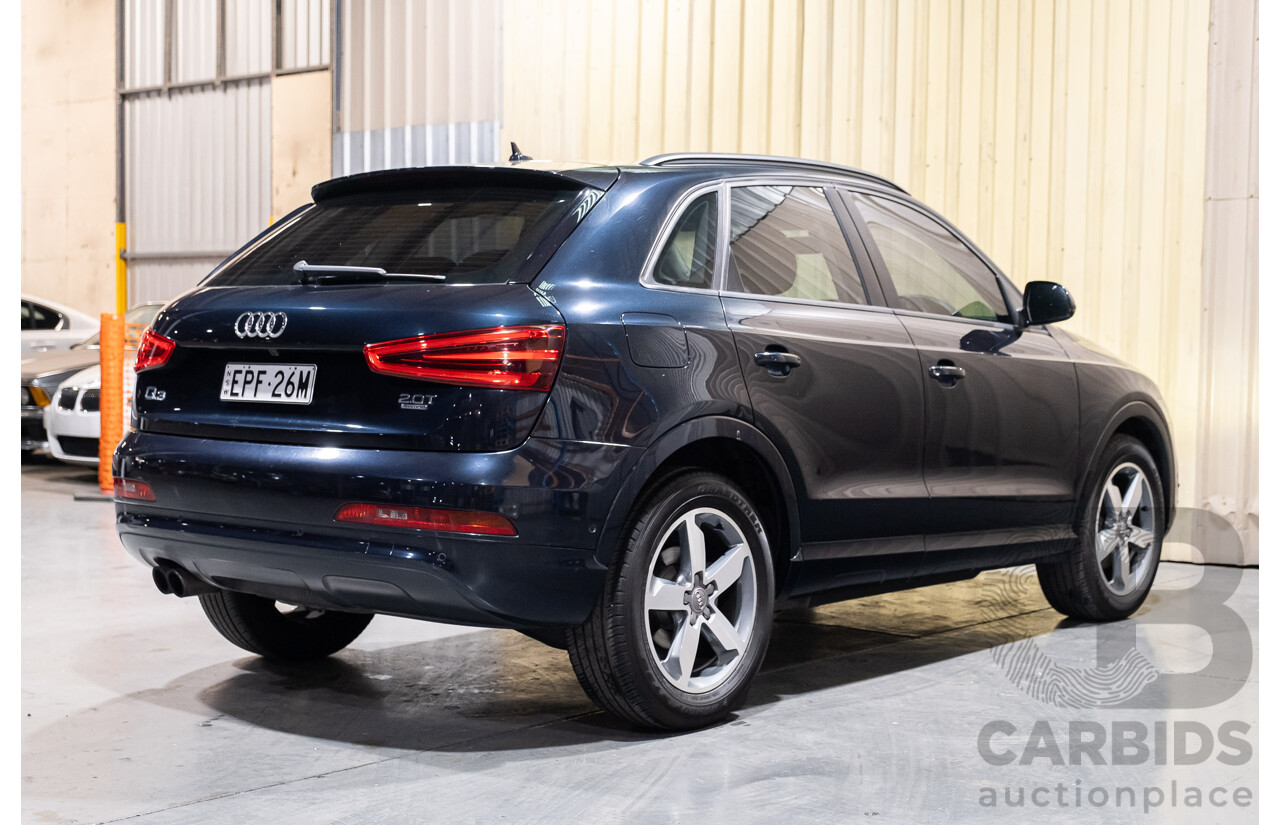 5/2014 Audi Q3 2.0 TFSI Quattro (125kw) 8U MY14 4d Wagon Metallic Dark Blue Turbo 2.0L