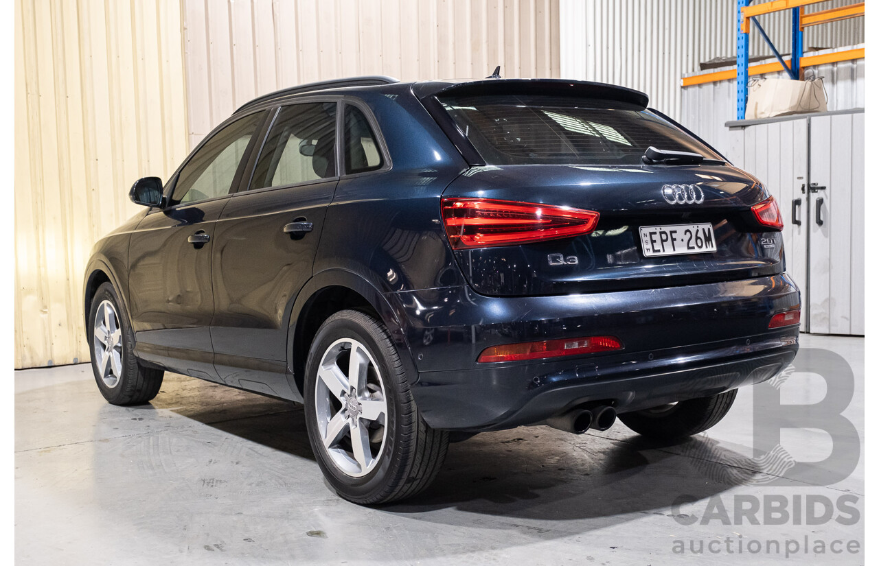 5/2014 Audi Q3 2.0 TFSI Quattro (125kw) 8U MY14 4d Wagon Metallic Dark Blue Turbo 2.0L