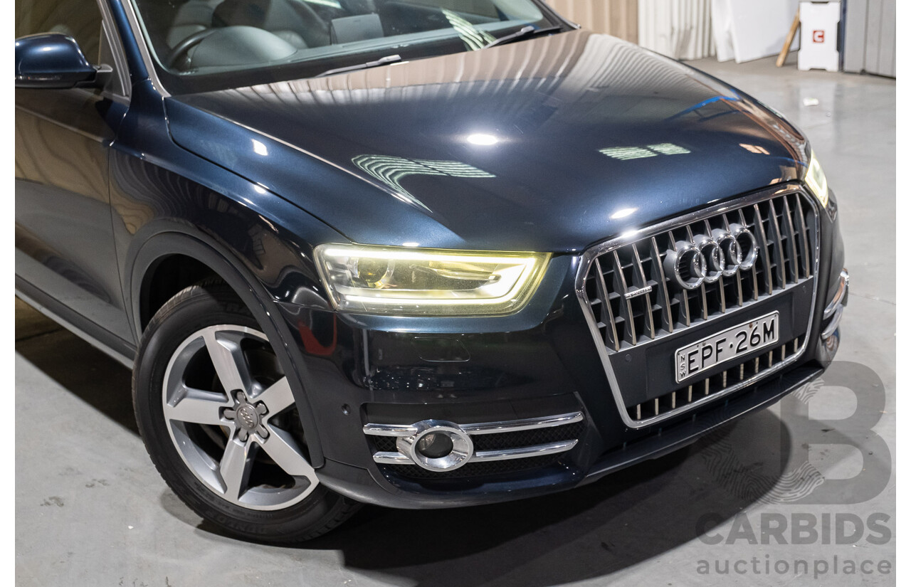 5/2014 Audi Q3 2.0 TFSI Quattro (125kw) 8U MY14 4d Wagon Metallic Dark Blue Turbo 2.0L
