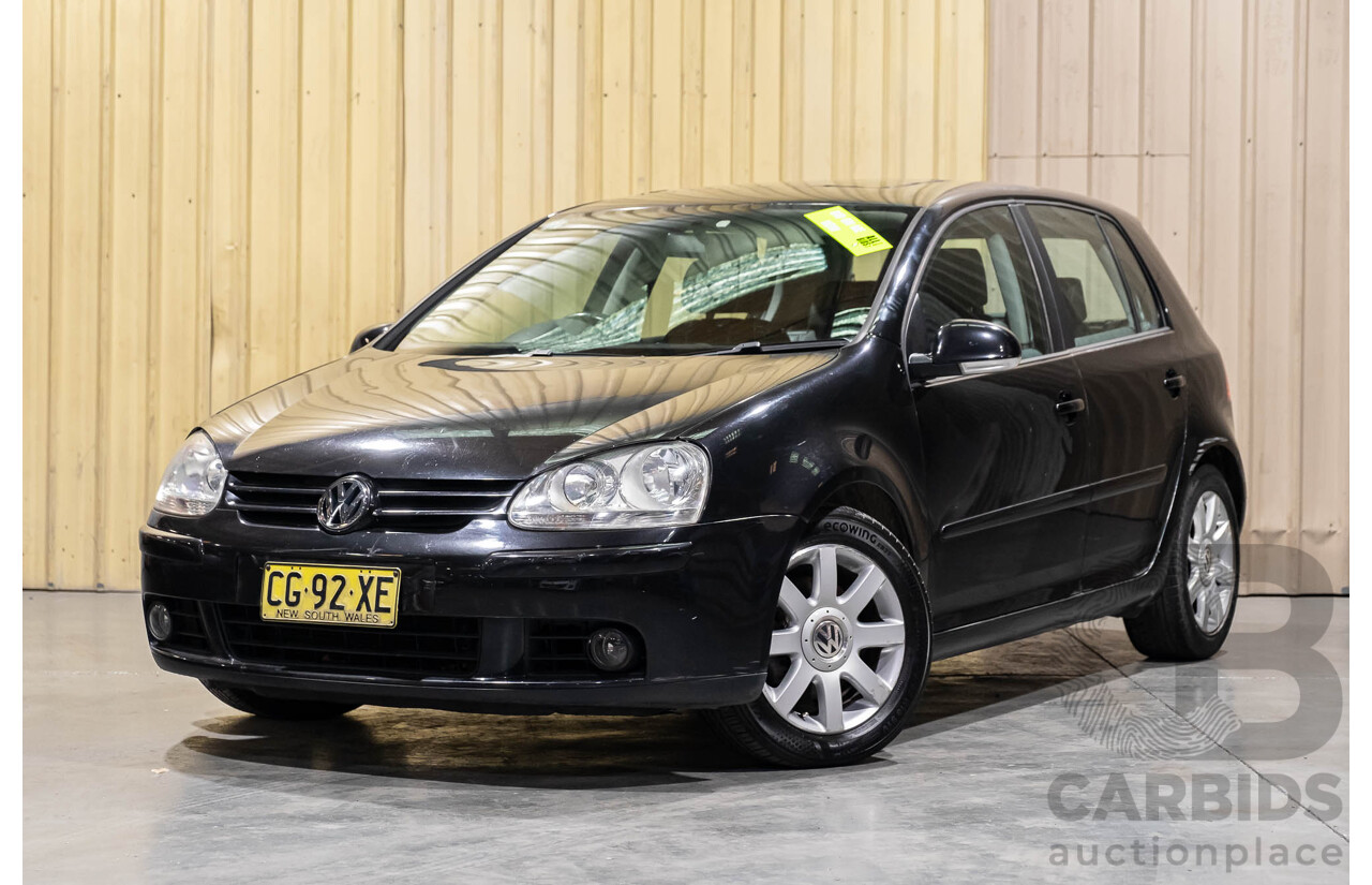 3/2006 Volkswagen Golf 2.0 FSI Sportline 1K 5d Hatchback Black 2.0L