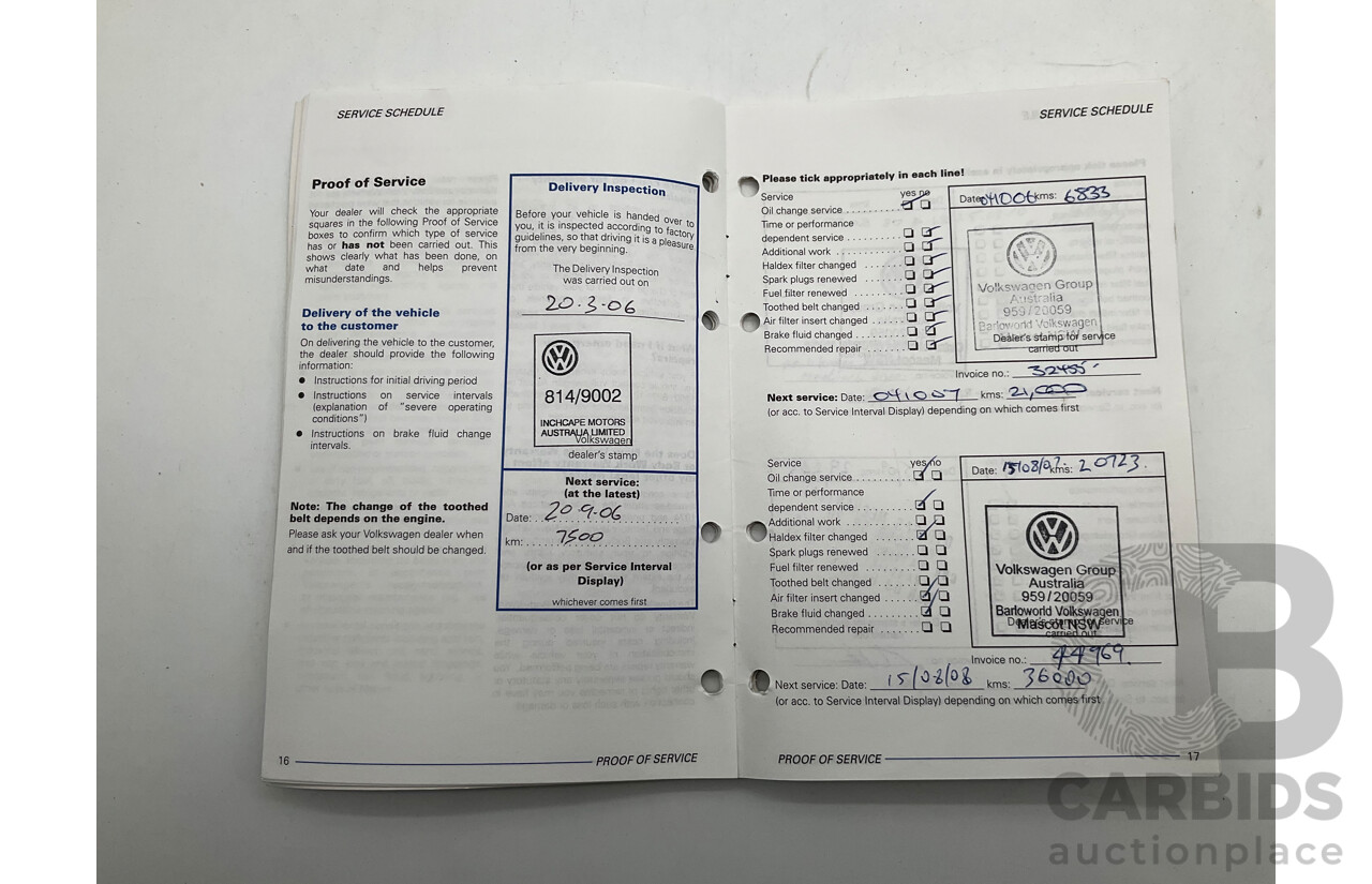 3/2006 Volkswagen Golf 2.0 FSI Sportline 1K 5d Hatchback Black 2.0L