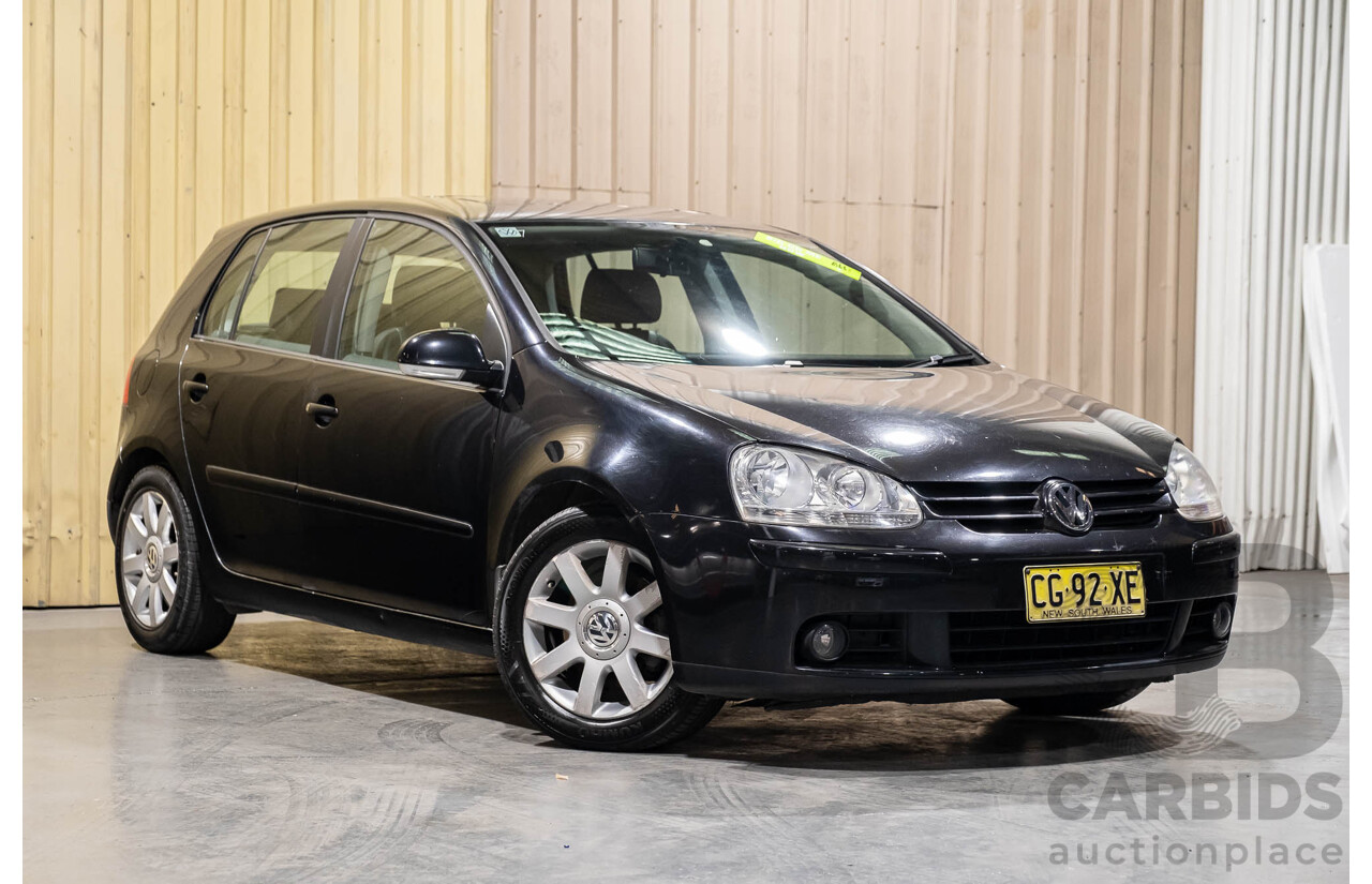 3/2006 Volkswagen Golf 2.0 FSI Sportline 1K 5d Hatchback Black 2.0L