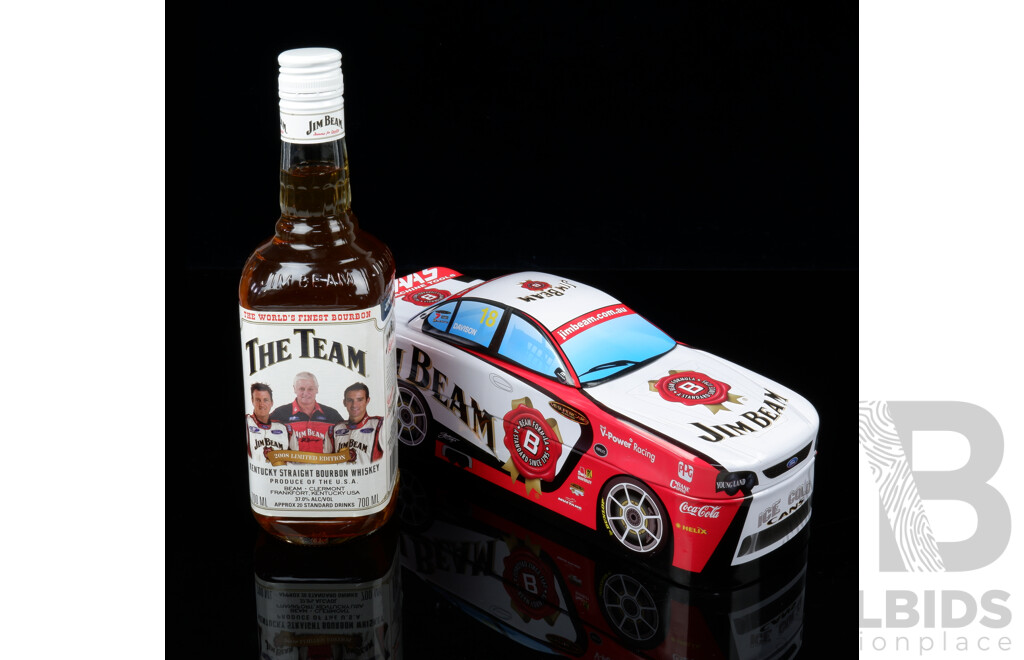 Jim Beam 2008 Limited Edition Kentucky Straight Bourbon Whiskey 700ml in Car Shaped Tin