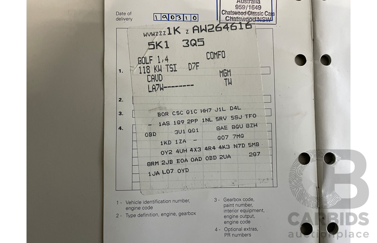 3/2010 Volkswagen Golf 118 TSI Comfortline 1K MY10 5d Hatchback Silver 1.4L