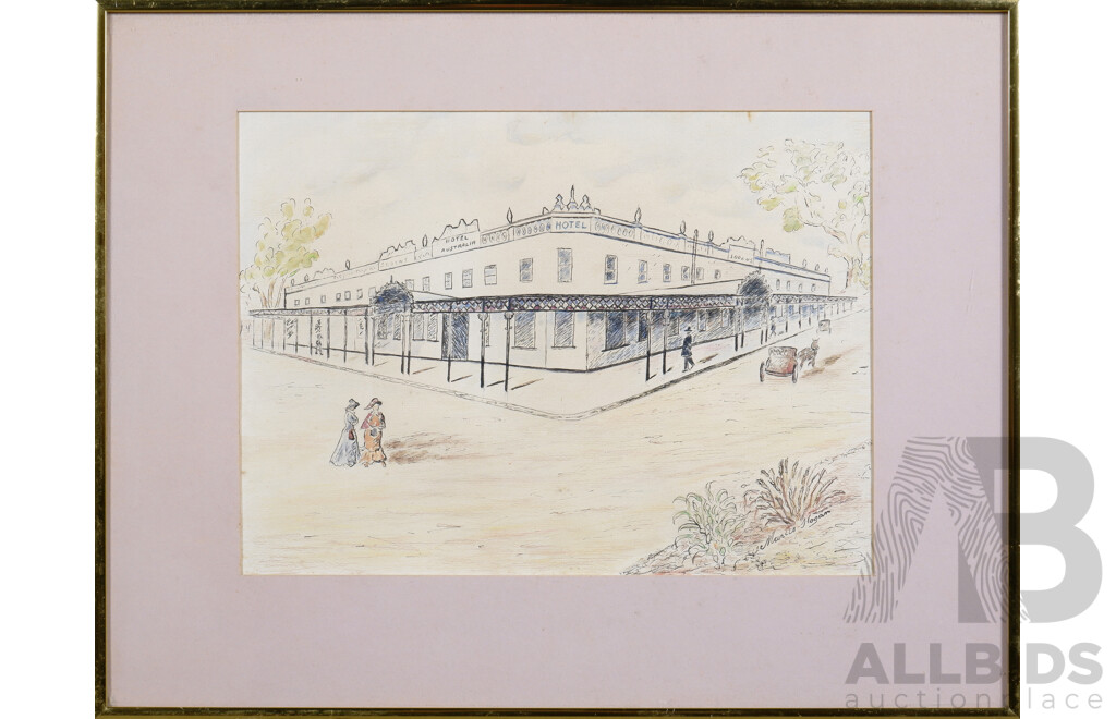 Marcus Hogan, Hotel Australia - Albury, Pen & Ink