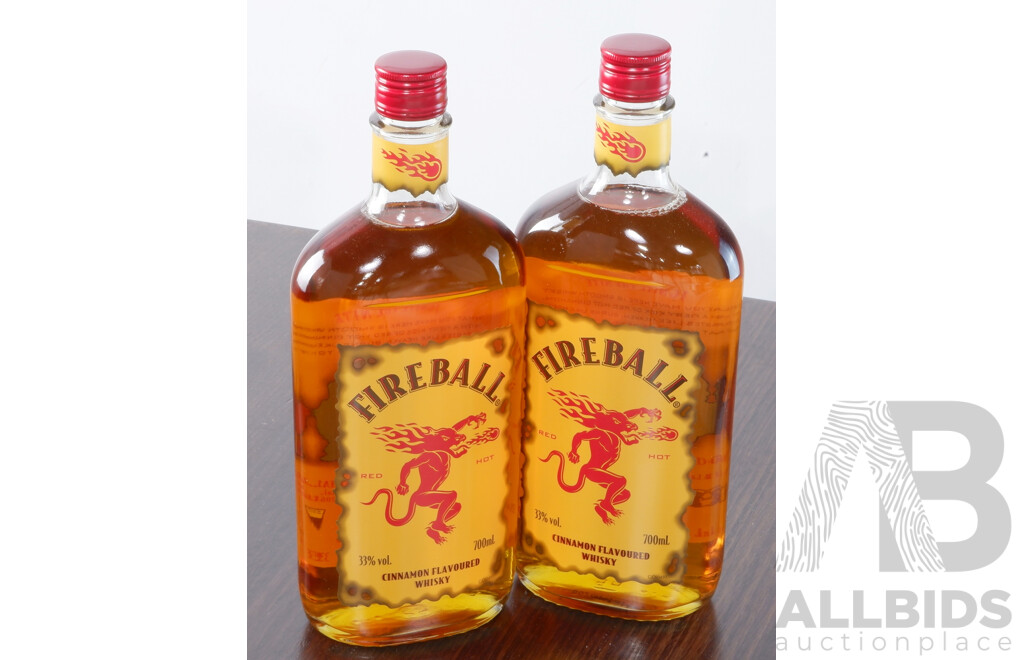 Two Bottles of Fireball Whiskey