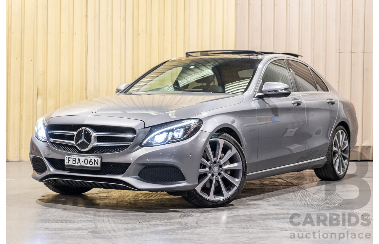9/2015 Mercedes-Benz C250d W205 MY16 4d Sedan Palladium Silver Metallic Turbo Diesel 2.1L