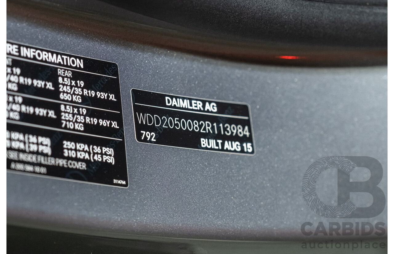 9/2015 Mercedes-Benz C250d W205 MY16 4d Sedan Palladium Silver Metallic Turbo Diesel 2.1L