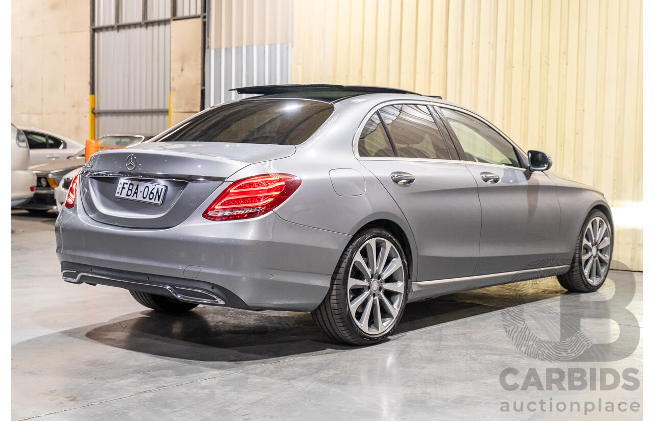 9/2015 Mercedes-Benz C250d W205 MY16 4d Sedan Palladium Silver Metallic Turbo Diesel 2.1L