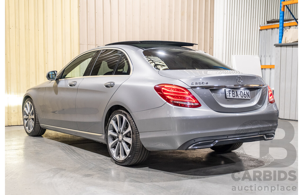 9/2015 Mercedes-Benz C250d W205 MY16 4d Sedan Palladium Silver Metallic Turbo Diesel 2.1L