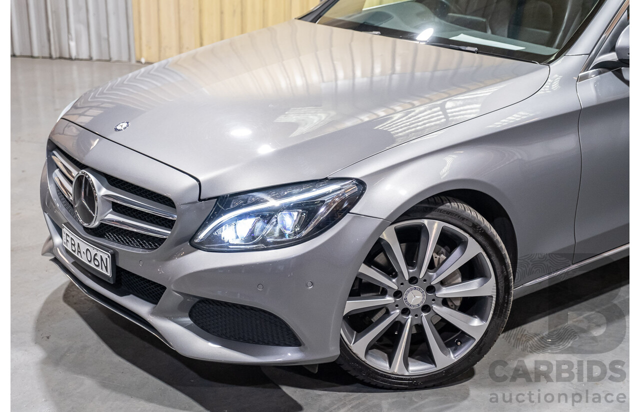 9/2015 Mercedes-Benz C250d W205 MY16 4d Sedan Palladium Silver Metallic Turbo Diesel 2.1L