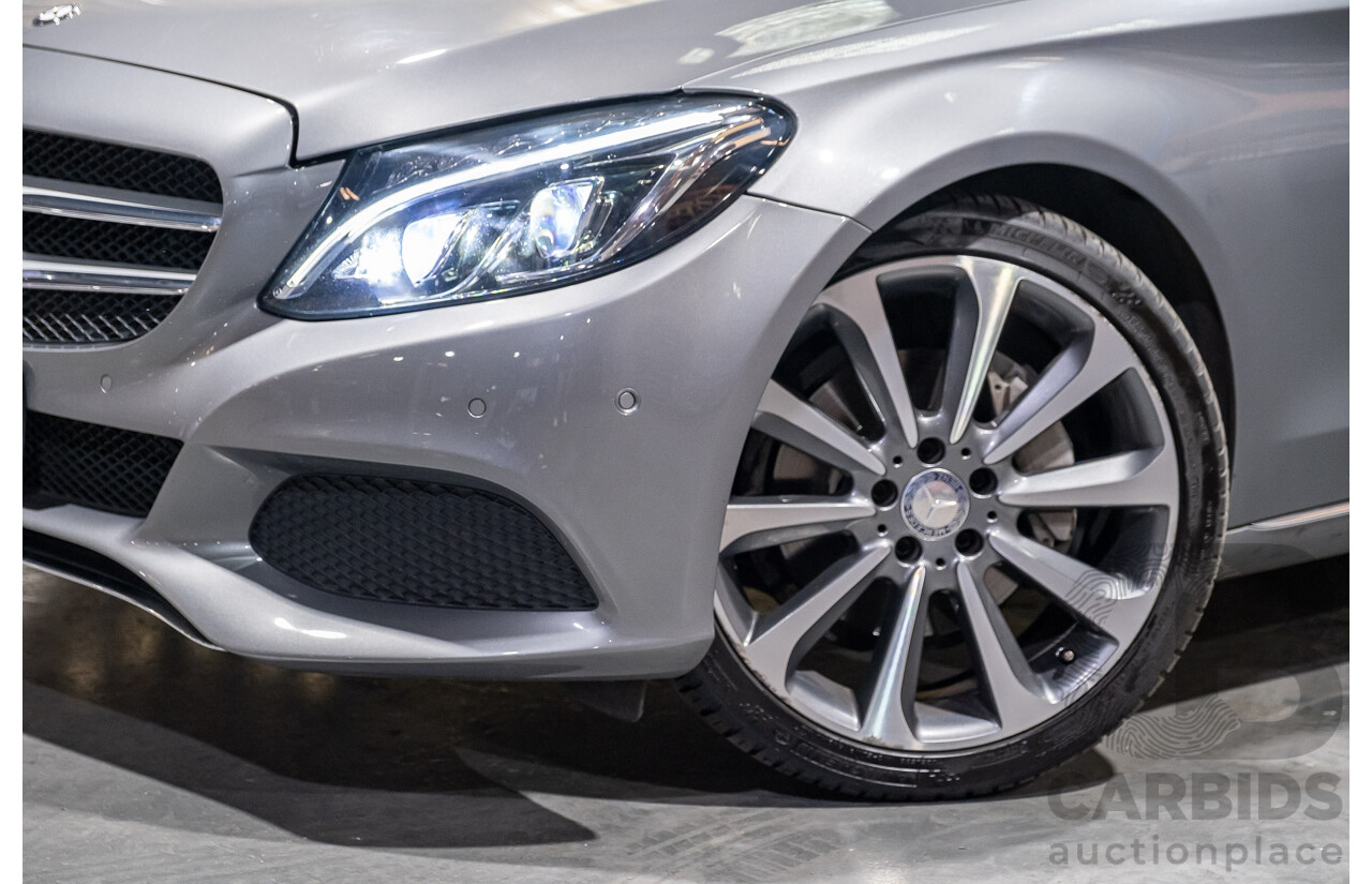 9/2015 Mercedes-Benz C250d W205 MY16 4d Sedan Palladium Silver Metallic Turbo Diesel 2.1L